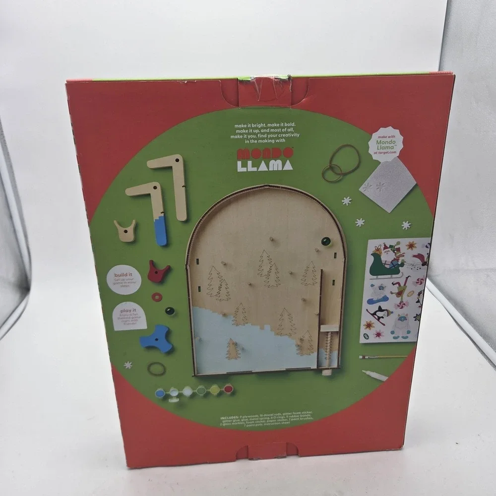 Mondo Llama Create-your-own Holiday Pinball Game Kit NEW
